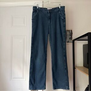 FILSON dark blue wash denim cotton straight leg jeans